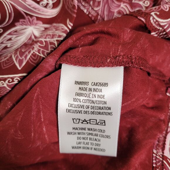 Robert Graham Polo Mens 4XL Burgundy Dozer Short Sleeve Paisley Classic Fit - Picture 8 of 9